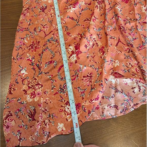 NWT Isabel Marant Etoile Baikal Floral Wrap Mini Dress in Papaya, size FR40/L - Picture 7 of 11